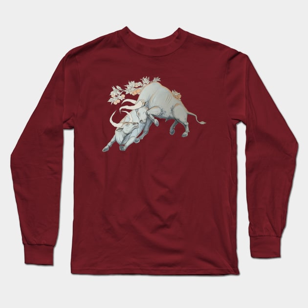 Struggling Bulls Long Sleeve T-Shirt by Taisiia